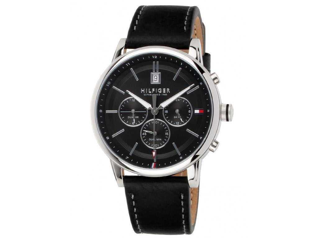 Buy Tommy Hilfiger Quartz Leather Strap Black Dial 44mm Watch for Men - 1791630 in Pakistan