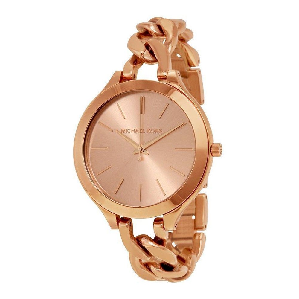 Buy Michael Kors Women's Slim Runway Rose Gold-Tone Stainless Steel Bracelet Watch - MK3223 in Pakistan