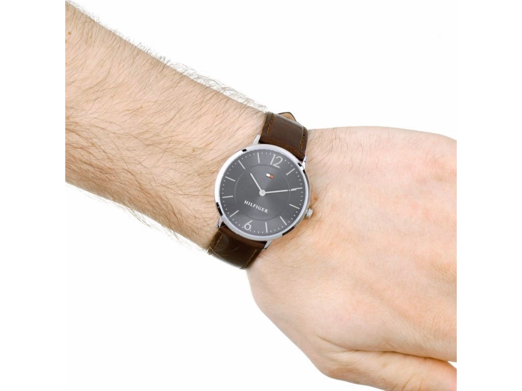 Buy Tommy Hilfiger Quartz Leather Strap Grey Dial 40mm Watch for Men - 1710352 in Pakistan