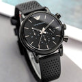 Buy Emporio Armani Quartz Black Leather Strap Black Dial 41mm Watch for Men - Ar1737 in Pakistan