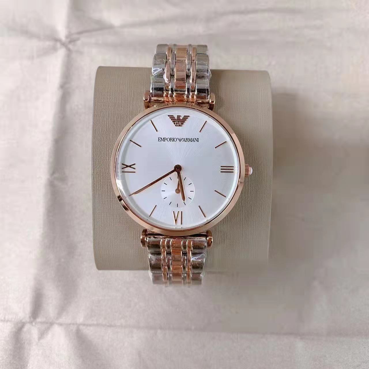 Buy Emporio Armani Men’s Quartz Two Tone Stainless Steel Silver Dial 40mm Watch - AR1677 in Pakistan