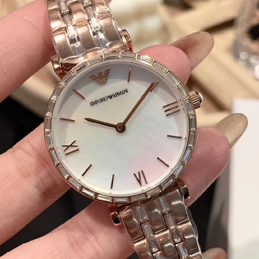 Buy Emporio Armani Womens Analog Stainless Steel Mother Of Pearl Dial 32mm Watch - Ar11294 in Pakistan