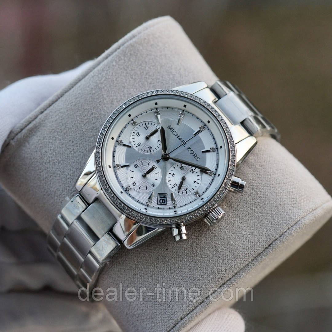 Buy Michael Kors Womens Quartz Ritz Silver Stainless Steel White Dial 37mm Watch - Mk6428 in Pakistan