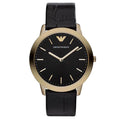 Buy Emporio Armani Quartz Black Leather Strap Black Dial 42mm Watch for Men - Ar1742 in Pakistan