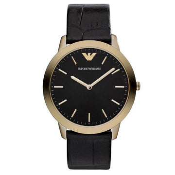 Buy Emporio Armani Quartz Black Leather Strap Black Dial 42mm Watch for Men - Ar1742 in Pakistan