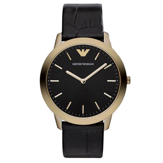 Buy Emporio Armani Quartz Black Leather Strap Black Dial 42mm Watch for Men - Ar1742 in Pakistan