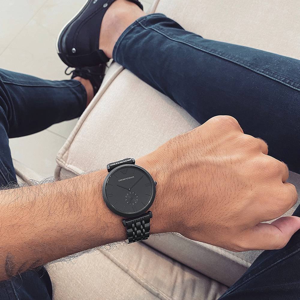 Buy Emporio Armani Mens Chronograph Quartz Stainless Steel Black Dial 40mm Watch - Ar11299 in Pakistan