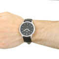 Buy Men's Quartz Minimalist Black Leather Strap Black Dial 44Mm Watch in Pakistan