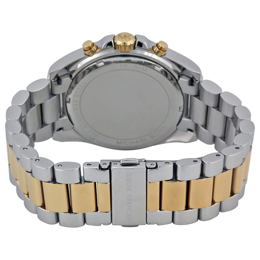 Buy Michael Kors Womens Chronograph Quartz Bradshaw Two Tone Stainless Steel Blue Dial 43mm Watch - Mk5976 in Pakistan