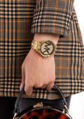 Buy Michael Kors Womens Quartz Runway Stainless Steel Gold Dial 44mm Watch - Mk6714 in Pakistan