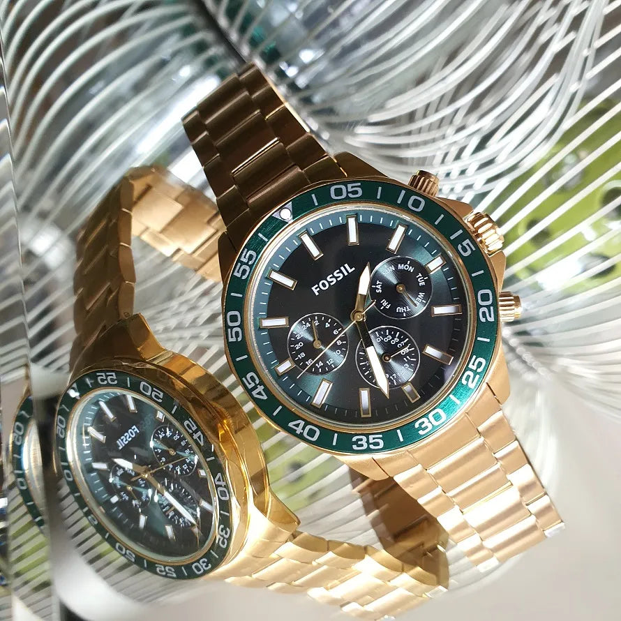 Buy Men's Chronograph Quartz Bannon Stainless Steel Green Dial 45Mm Watch in Pakistan