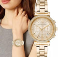 Buy Michael Kors Womens Quartz Chronograph Stainless Steel Gold Dial 39mm Watch - Mk6559 in Pakistan