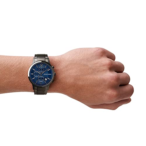 Buy Emporio Armani Men's Analogue Quartz Stainless Steel Blue Dial 43mm Watch AR11215 in Pakistan
