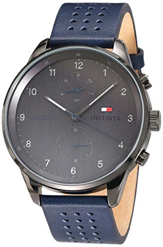 Buy Tommy Hilfiger Quartz Leather Strap Grey Dial 44mm Watch for Men - 1791578 in Pakistan