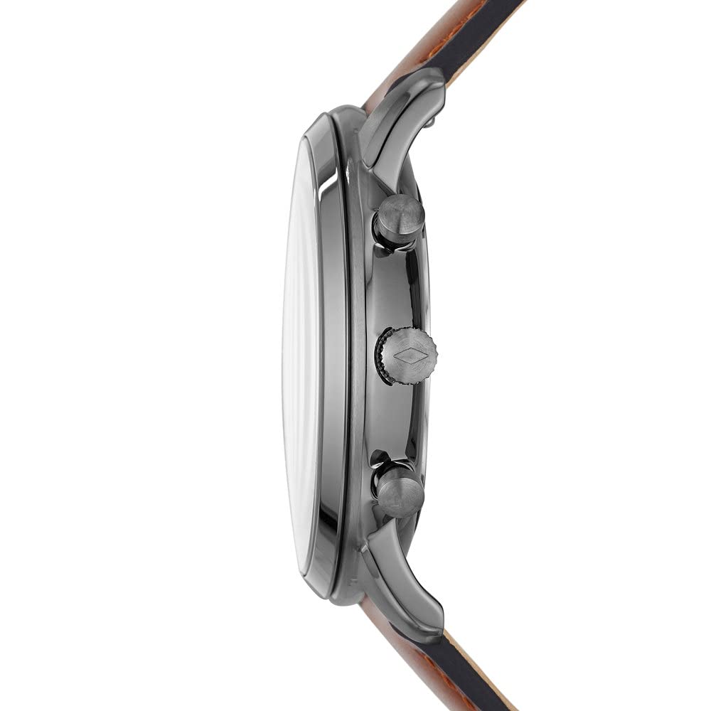 Buy Men's Chronograph Quartz Neutra Amber Leather Strap Gray Dial 44Mm Watch in Pakistan