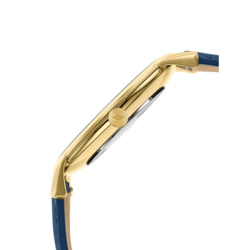 Buy Men's Quartz The Minimalist Blue Leather Strap Blue Dial 44Mm Watch in Pakistan