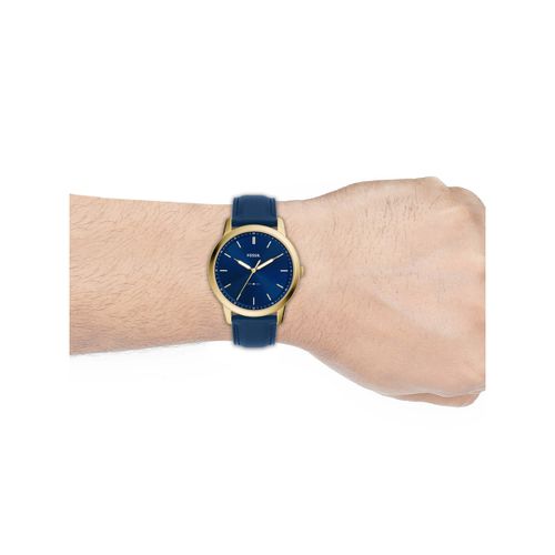 Buy Men's Quartz The Minimalist Blue Leather Strap Blue Dial 44Mm Watch in Pakistan