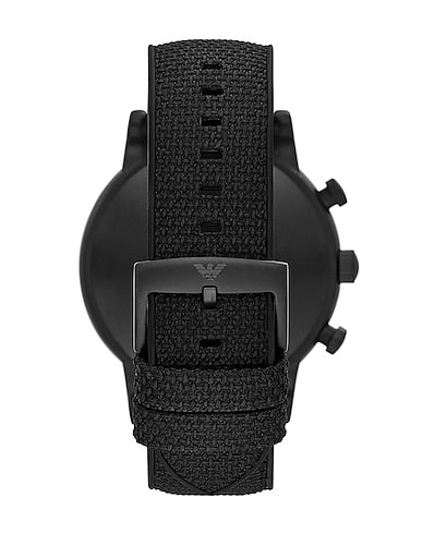 Buy Emporio Armani Men's Quartz Black Leather Strap Black Dial 46mm Watch AR11450 in Pakistan