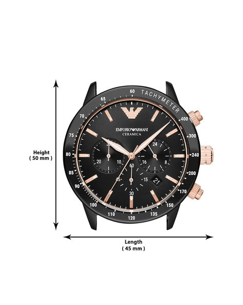 Buy Emporio Armani Men's Quartz Black Ceramic Black Dial 43mm Watch AR70002 in Pakistan