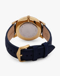Buy Men's Quartz The Minimalist Blue Leather Strap Blue Dial 44Mm Watch in Pakistan