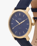 Buy Men's Quartz The Minimalist Blue Leather Strap Blue Dial 44Mm Watch in Pakistan