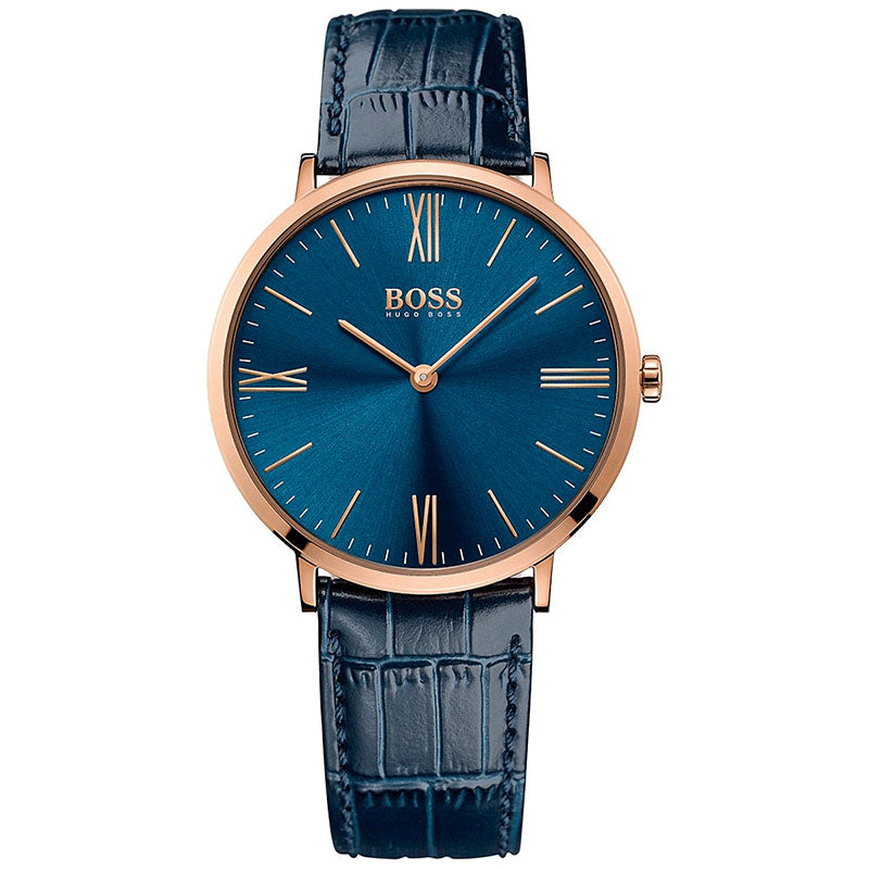 Buy Hugo Boss Mens Quartz Blue Leather Strap Blue Dial 40mm Watch - 1513371 in Pakistan