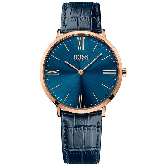 Buy Hugo Boss Mens Quartz Blue Leather Strap Blue Dial 40mm Watch - 1513371 in Pakistan