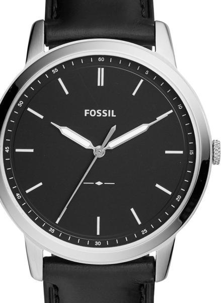 Buy Men's Quartz Minimalist Black Leather Strap Black Dial 44Mm Watch in Pakistan