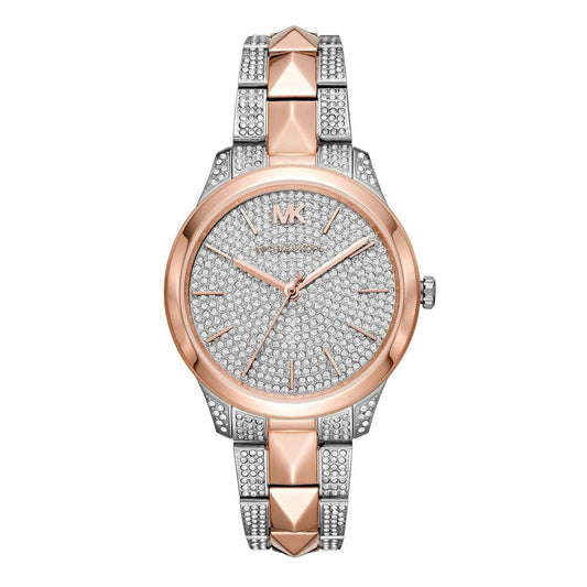Buy Michael Kors Womens Quartz Runway Mercer Stainless Steel Silver Crystal Dial 38mm Watch - Mk6716 in Pakistan