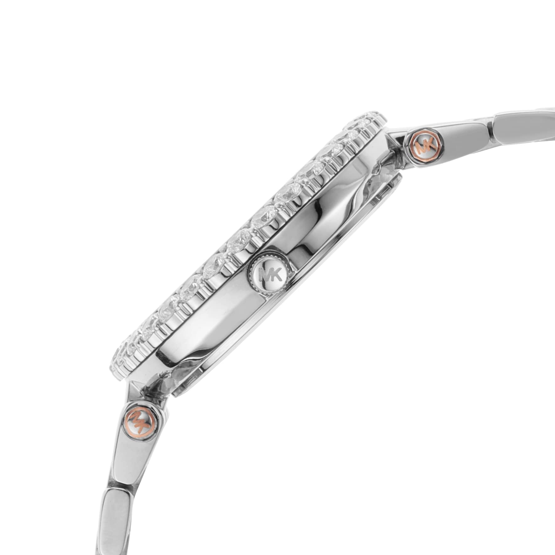 Buy Michael Kors Womens Quartz Darci Two Tone Diamonds Stainless Steel Silver Dial 35mm Watch - Mk4515 in Pakistan