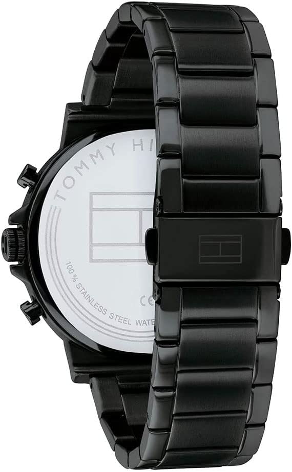 Buy Tommy Hilfiger Mens Quartz Stainless Steel Black Dial 44mm Watch - 1710414 in Pakistan