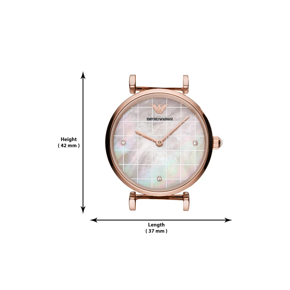 Buy Emporio Armani Womens Quartz Rose Gold Stainless Steel Mother Of Pearl Dial 32mm Watch - Ar11385 in Pakistan