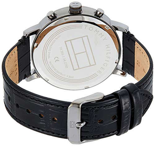 Buy Tommy Hilfiger Mens Quartz Leather Strap Black Dial 44mm Watch - 1710395 in Pakistan