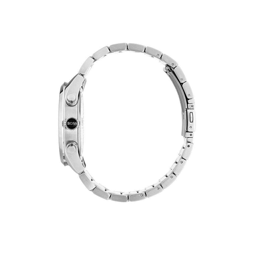 Buy Hugo Boss Mens Chronograph Quartz Grand Prix Stainless Steel Black Dial 44mm Watch - 1513477 in Pakistan