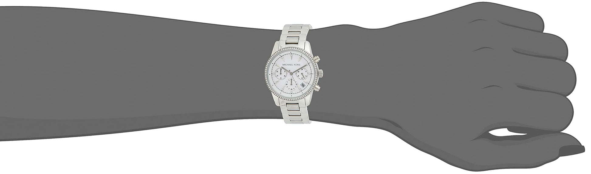 Buy Michael Kors Womens Quartz Ritz Silver Stainless Steel White Dial 37mm Watch - Mk6428 in Pakistan