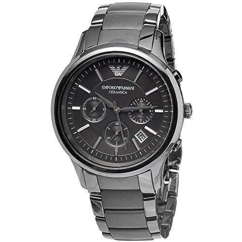 Buy Emporio Armani Mens Chronograph Quartz Stainless Steel Black Dial 43mm Watch - Ar1452 in Pakistan