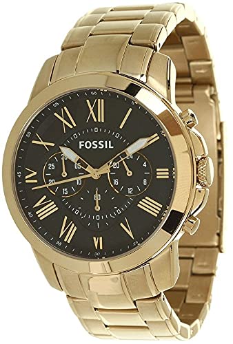 Buy Men's Chronograph Quartz Grant Gold Stainless Steel Strap Black Dial 44Mm Watch in Pakistan