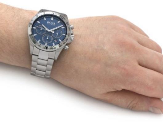 Buy Hugo Boss Mens Chronograph Hero Sport Stainless Steel Blue Dial 45mm Watch - 1513755 in Pakistan