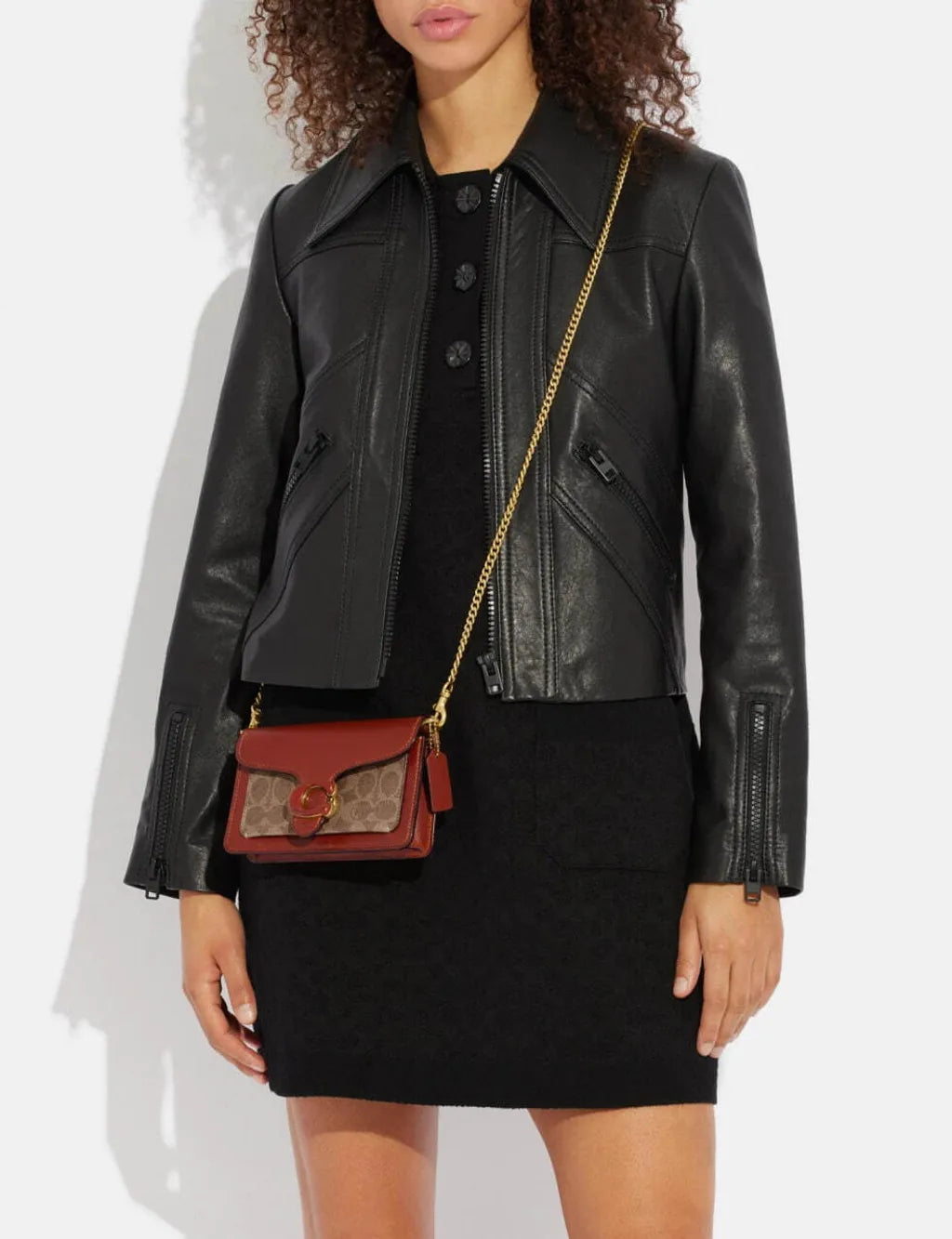Buy Coach Chain Plain Leather Bridal Logo Bag in Pakistan
