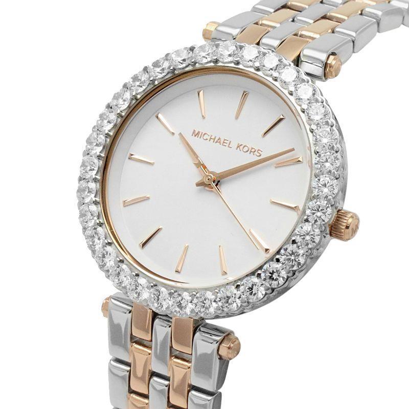 Buy Michael Kors Womens Quartz Darci Two Tone Diamonds Stainless Steel Silver Dial 35mm Watch - Mk4515 in Pakistan