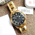 Buy Men's Chronograph Quartz Grant Gold Stainless Steel Strap Black Dial 44Mm Watch in Pakistan