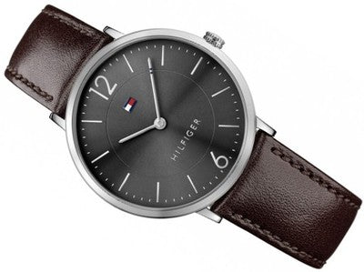 Buy Tommy Hilfiger Quartz Leather Strap Grey Dial 40mm Watch for Men - 1710352 in Pakistan