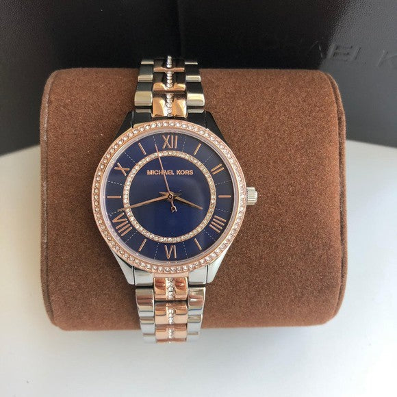 Buy Michael Kors Womens Quartz Lauryn Two Tone Stainless Steel Blue Dial 33mm Watch - Mk3929 in Pakistan