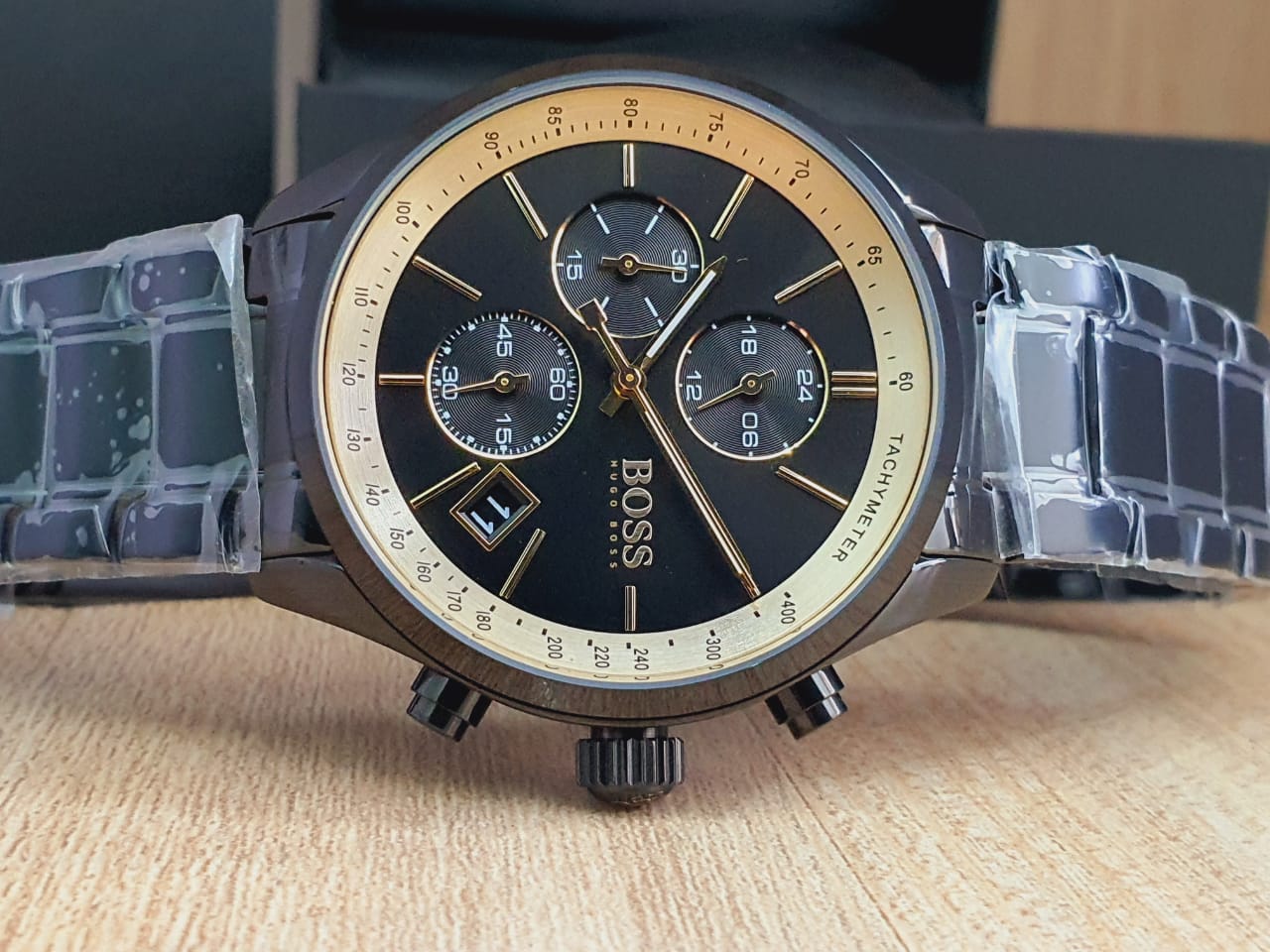 Buy Hugo Boss Chronograph Quartz Stainless Steel Strap Black Dial 44mm Watch for Men - 1513578 in Pakistan