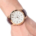 Buy Men's Chronograph Quartz Grant Brown Leather Strap White Dial 44Mm Watch in Pakistan
