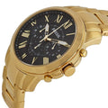 Buy Men's Chronograph Quartz Grant Gold Stainless Steel Strap Black Dial 44Mm Watch in Pakistan