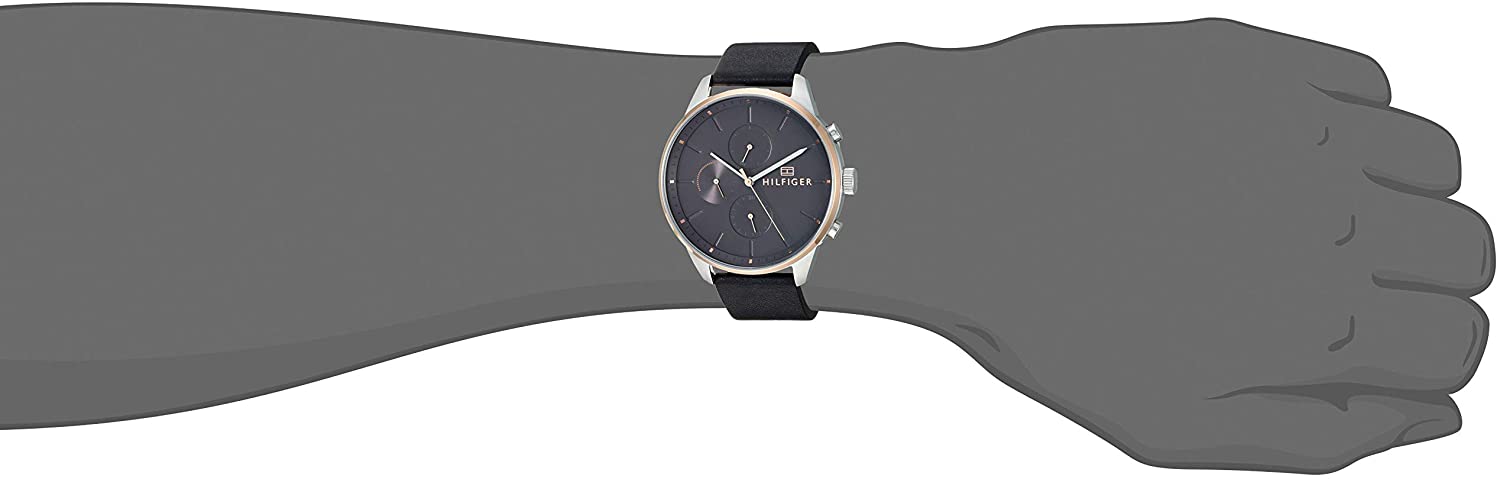 Buy Tommy Hilfiger Quartz Leather Strap Grey Dial 44mm Watch for Men - 1791488 in Pakistan