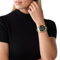 Buy Michael Kors Womens Chronograph Quartz Bradshaw Gold Stainless Steel Black Dial 43mm Watch - Mk5739 in Pakistan