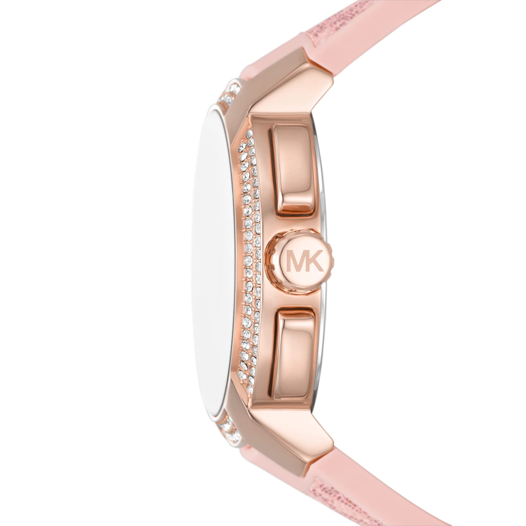 Buy Michael Kors Womens Quartz Sidney Pink Silicone Strap White Dial 42mm Watch - Mk7222 in Pakistan
