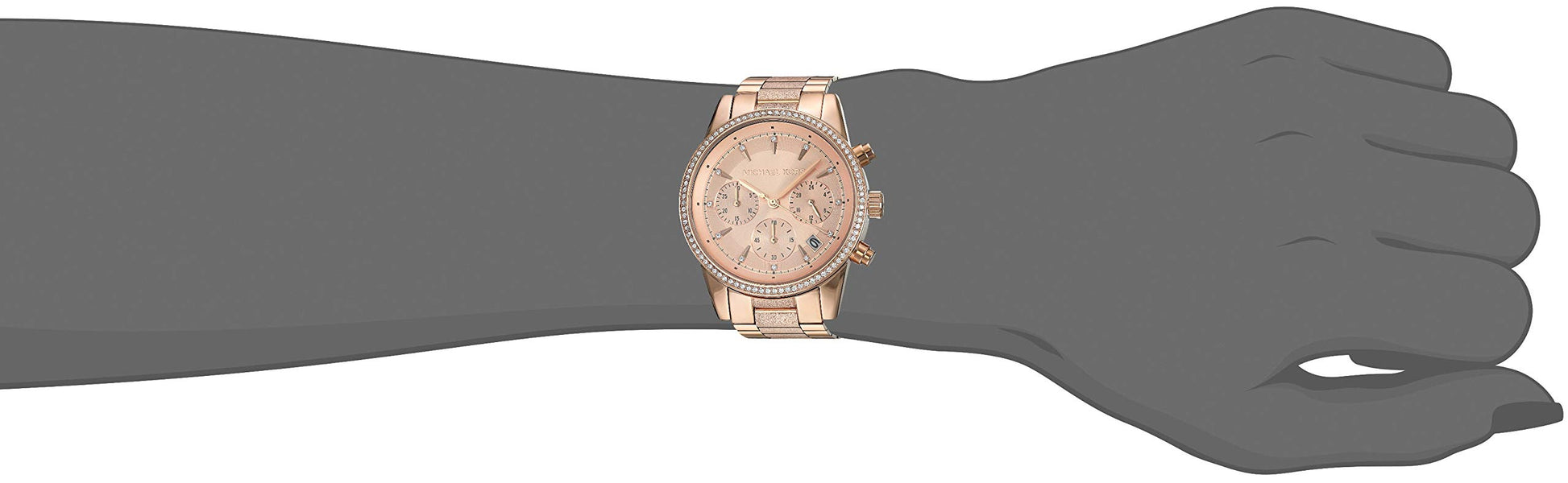 Buy Michael Kors Womens Quartz Ritz Stainless Steel Rose Gold Dial 37mm Watch - Mk6598 in Pakistan